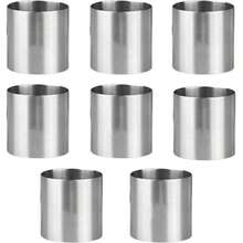 8pcs 5cm/2inch Stainless Steel Mousse Cake Round Mold, Taller & Thicker, Seamless Design, 5cm Height, Baking Mold, Baking Tool, Mousse Ring, Tiramisu, Cheesecake - Light Grey - View 11