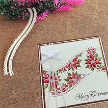 Creative Lace Dies, DIY Scrapbooking Album And Embossing Stencil, Greeting Card Making Tool, Card Paper Cutting Crafts ,Gift Card Making Template Die Cuts. - Silver - View 3