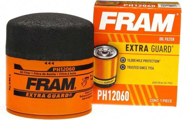FRAM Extra Guard PH12060 10K Mile Change Automotive Replacement Interval Spin-On Engine Oil Filter For Select Vehicle Model Years, Vehicle Engine Protection Oil Filter For Everyday Drivers