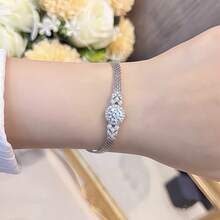 KAHOOT 这款高品质、时尚精致的925纯银2克拉莫桑石手链，是情人节、生日、周年纪念日、母亲节、日常佩戴、约会、派对、旅行和婚礼的完美之选。 - 銀色 - 查看 4