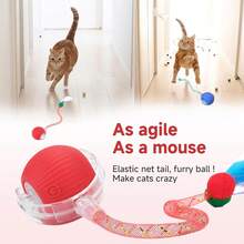 1 set de jouet interactif à bille roulante par gravité, jouet électrique automatique pour chat, balle intelligente pour que le chat joue et se distraie, couleur aléatoire - Multicolore - Voir 3
