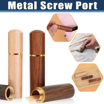 1 pezzo Supporto multifunzionale per cucito e stuzzicadenti, attrezzo portatile per la manutenzione domestica del cucito, strumento manuale per la conservazione e l'organizzazione degli aghi, forniture per artigianato e cucito, scatola portaaghi per cucito, regalo per appassionati di cucito, scatola di legno vintage per l'immagazzinaggio, scatola manuale per aghi, regalo per la festa della mamma, regalo per le donne [regalo festivo per moglie e madre]. Il colore dello stile viene inviato casualmente.