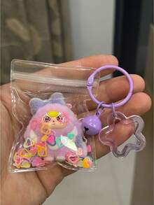 1pc Classic 3-Year-Old Rabbit Plush Doll Series PVC Decoration, Featuring Exquisite Floral Keychain And Glitter Transparent Protective Bag, Lightweight And Portable, Ideal As New Year, Thanksgiving, Christmas, And Other Holiday Limited Edition Gifts, Party Favors, And Family Gathering Presents - Multicolor - View 9