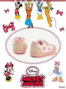 Disney 1 Pair Kids Sports Shoes, Suitable For Daily Wear, Festivals, Sports, Outdoor, Comfortable, Snug Fit, Anti-Slip, Durable, Breathable (Boys' Sports Shoes, Boys' Casual Shoes, Girls' Sports Shoes, Girls' Casual Shoes) - Pink - View 3