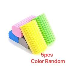 1/2/3/5件装多功能高密度超强吸水海绵块，适用于厨房不粘油清洗、汽车清洗、镜面水渍清洗、桌面清洗、面盆清洗、厨房、浴室、家居、家居用品 - 彩色 - 查看 16