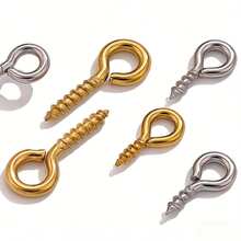 50/100颗不锈钢极简螺纹吊环螺丝 9字形螺丝 吊坠眼钉 DIY珠宝配件 日常工艺用品 - 羊眼 - 查看 3