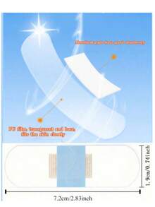 50/100/200pcs Transparent Waterproof Breathable Bandages, Skin-Friendly, Flexible And Elastic - White - View 8