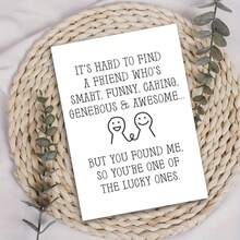 1pc Friendship Card, Suitable For Gifting To Best Friends On Occasions Like Birthday, Christmas, New Year, Graduation, Housewarming, Etc. - Sets - View 3