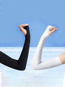 Unisex Ice Sleeves, Summer Outdoor Cycling Driving Arm Sleeves, Cooling Ice Silk Arm Covers - A - View 1