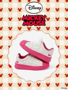 Disney 1 Pair Children's Collaborative Sports Shoes, Suitable For Daily Wear, Festivals, Sports, Outdoor, Comfortable, Non-Slip, Durable, Breathable (Boys' Sports Shoes, Boys' Skate Shoes, Children's Sports Shoes, Girls' Sports Shoes, Girls' Skate Shoes) - Hot Pink - View 2