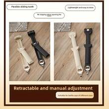 3-In-1 Adjustable Multifunctional Kitchen Tool, Magnetic Can Opener, Bottle Cap Spinner With Flexible Sliding Gear, Easy To Grip, Stainless Steel Material - Magnetic Bottle Opener Milky W - View 9