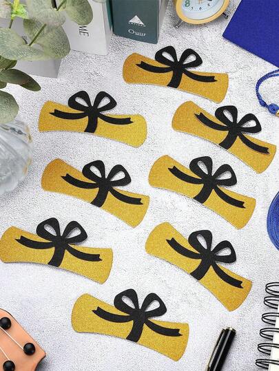 Diploma Confetti, 16/32 Pcs 3.14 Inches Graduation Centerpeices Congrats Grad Party Decorations Graduation Table Decor Class Of 2026 High School College Grad Party Supplies Diploma Paper Decors Grad Caps Diploma Grad Party Decorations (Gold & Black)