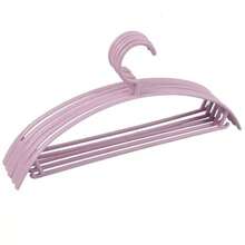 10pcs Plastic Clothes Hangers, High-Quality Non-Slip Design Wrinkle-Free Clothes Drying Rack, Space-Saving Wardrobe Storage Organizer - Grey - View 7