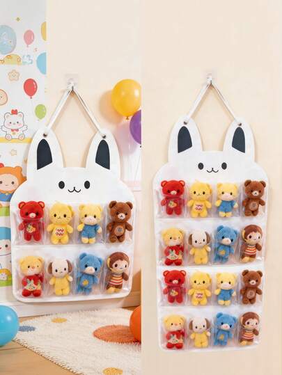 1个毛毡壁挂式收纳袋，适合女孩和婴儿，可悬挂在墙上装饰房间和婴儿房，不含挂钩和玩具。