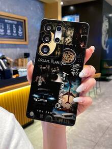 1个时尚飞机和美元符号图案黑色哑光TPU手机壳，兼容苹果和其他安卓机型，送给男朋友/女朋友的礼物 - 彩色 - 查看 8