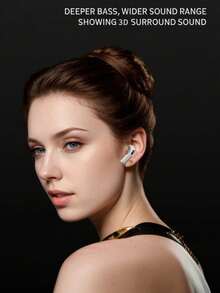 Wireless Earbuds - Compatible With Apple And Android, Built-In Microphone, Sweat-Proof, White, Wireless Headphones, Airbuds, True Wireless Earbuds - White - View 5