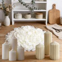 100克/500克/1000克大豆蜡和石蜡原料，预装烛芯大豆蜡，纯石蜡，适用于香薰疗法，适用于DIY手工蜡烛和工艺品。适用于自制蜡烛、DIY项目和家庭聚会。 - 1 - 查看 4