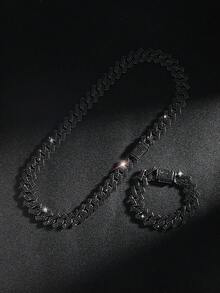 Collar con colgante de serpiente negra, joyería de moda callejera hip hop, regalo de cumpleaños, accesorio de fiesta - Negro - Ver 8