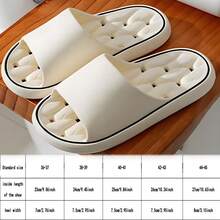 Chanclas de EVA de secado rápido y transpirables, chanclas antideslizantes unisex para interiores, sandalias de playa de verano, con patrón de 26 letras, ideales para el baño, dormitorio, viajes - D - Ver 2