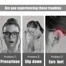 4pcs Upgraded Soft Eyeglasses Ear Pads, Non-Slip Knitted Eyeglass Clips, Comfortable Eyeglass Cases, Eyeglass Ear Pads And Non-Slip Rear Eyeglass Clips - Multicolor - View 5