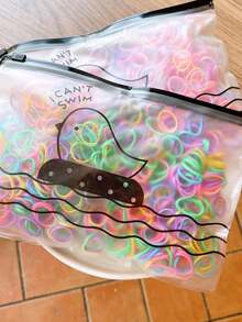 Kit Of 1500 Silicone Hair Elastics With Bag – Colorful Hair Ties/Durable Bands For Hairstyling And Daily Use - Colorido - 查看 4