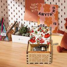 Strawberry Mouse Hand-Cranked Music Box - Wooden Battery-Free Music Box, Plays "You Are My Sunshine", Suitable As A Birthday Gift For Girls And Children - Strawberry Mouse Music Box - View 9
