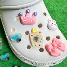 10 piezas de Encantos de Conejo Rosa para Zapatos (Zapatos no incluidos) - Multicolor - Ver 5