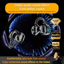 NEW SENYANG New True Wireless Open-Ear Headphones, Bluetooth Non-Intrusive Clip-On Earphones, Video Earphones, TWS HIFI Dolby Bass 9D Stereo, HD Call Earphones, Suitable For Android, Sports Earphones, Smart Earphones, Gifts, Gaming Earphones, Sports Earphones, Couples Earphones Suitable For Commuting, Movies, Gaming, Calls, Sports And More Scenarios - Upgraded Stylish Triangular Headphones - View 6