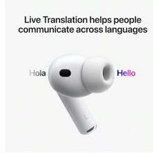 Apple AirPods Pro 3 Wireless Earbuds, Active Noise Cancellation, Live Translation, Heart Rate Sensing,Hearing Aid Feature,Bluetooth Headphones,Spatial Audio, High-Fidelity Sound, USB-C Charging, White - 白色 - 查看 6