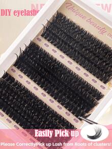 Lash Clusters Eyelash Extensions Clusters Natural Individual Lashes D Curl 240 PCS False Eyelash 10-18MM Clusters Volume Individual Lashes Cluster At Home Use Lash Clusters, Eyelash Clusters, Individual Eyelashes, Lashes, Fake Lashes - D - View 3