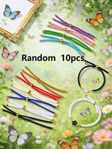 5/10/20/30/50/100/200/300/400/500pcs Multi-Color Elegant Quatrefoil Flower Double Hole Pendant, Suitable For DIY Necklace, Bracelet, Earring, Key Chain, Phone Charm, Couple Gift Jewelry Making - Five-petal Flower - View 27