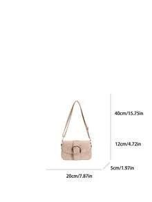 2026年新款优雅时尚斜挎包，采用复古风格，百搭、简约、时尚，并带有一丝奢华感。 - 卡其色 - 查看 3