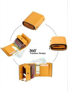 Fashion Plain Card Bag Lightweight Anti-Lost Small Card Wallet For Daily Use - Multicolor - View 6
