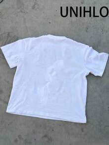 Disney Camiseta de algodón puro de verano casual y versátil con estampado de Mickey, adecuada para cualquier lugar - Blanco - Ver 2