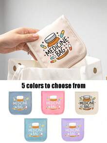 卡通药丸图案便携式药袋，多色旅行药盒，轻巧便携，可轻松放入包袋/手提包中，用途广泛，可用作药袋、药盒和旅行药袋，方便携带维生素、补充剂和小药丸，适合旅行者、忙碌的上班族、学生、家庭使用，是日常出行、旅行、办公和户外活动的理想之选。 - 彩色 - 查看 2