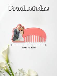 1pc Personalized Acrylic Comb,Custom Photo Hair Comb,Travel Comb,Wide Tooth Comb,Wedding Bridesmaid Gift,Birthday Gift,Bridal Party Gift,Personalized Acrylic Hair Comb, Pocket Wide Tooth Comb, Bridesmaid Gift - Multicolor - View 7