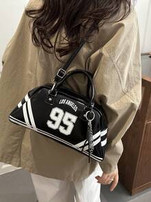 休闲时尚运动风高端日常斜挎包，2026新款，轻便奢华女包 - 黑色 - 查看 7