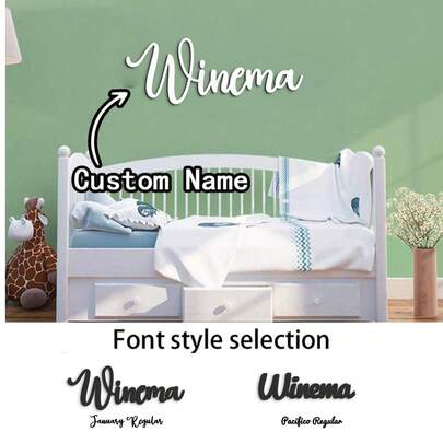 Mặt dây chuyền trang trí treo tường tùy chỉnh, có thể khắc tên, chọn phông chữ và màu sắc khác nhau. Đây là vật trang trí nhà cửa mang tính cá nhân hóa, phù hợp cho văn phòng và phòng ngủ, và là món quà đặc biệt dành cho người thân yêu trong các dịp lễ hội.