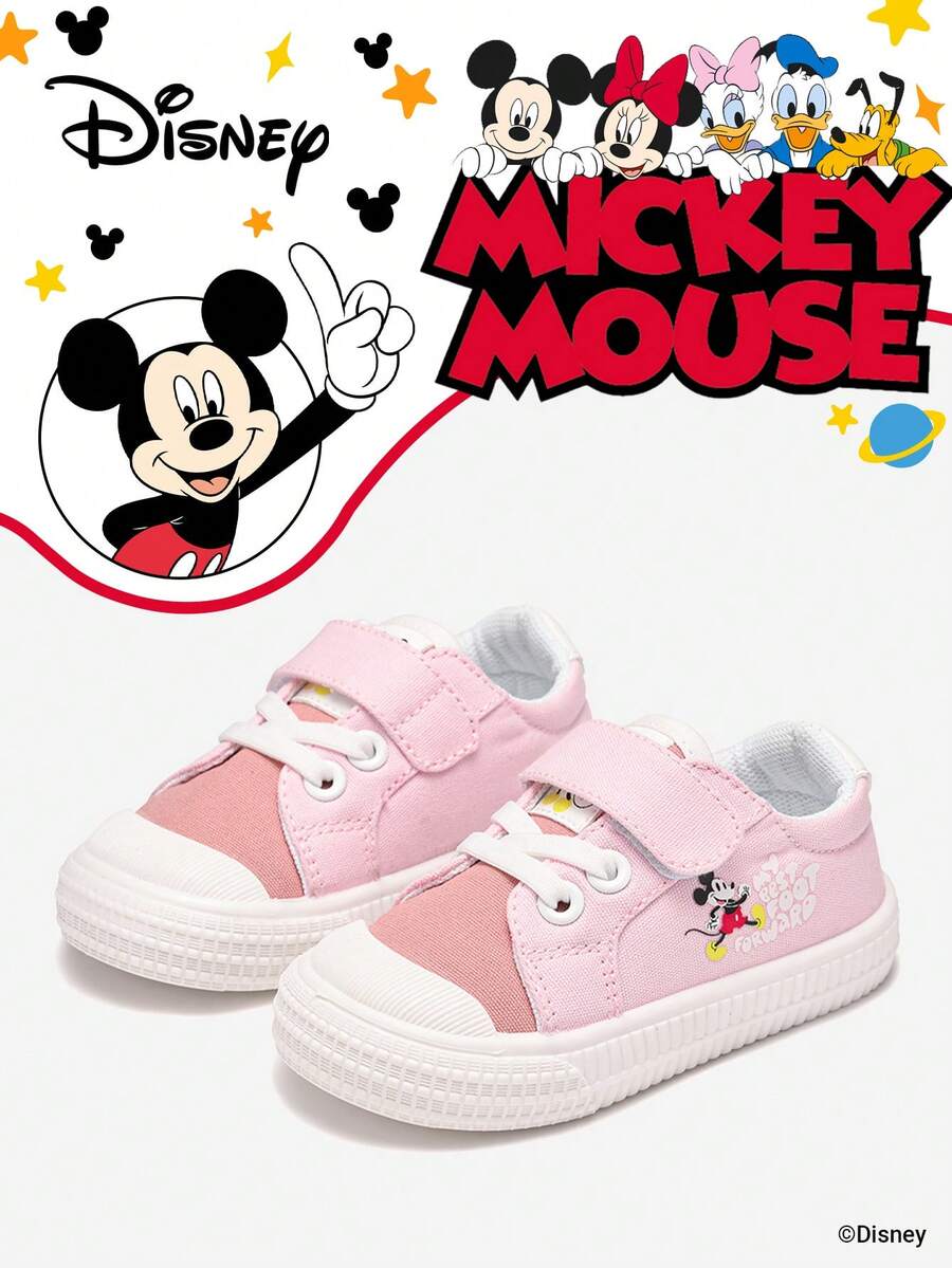 1 đôi giày thể thao trẻ em hợp tác cùng Disney Mickey Mouse, thích hợp cho mặc hàng ngày, lễ hội, thể thao, hoạt động ngoài trời, thoải mái, chống trơn trượt, bền, thoáng khí (Giày thể thao bé trai, giày trượt ván bé trai, giày thể thao trẻ em, giày thể thao bé gái, giày trượt ván bé gái) - Hồng - Xem 1
