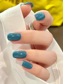 HEFENNA Blue-Green Gel Nail Polish, Fresh And Simple Nail Art, UV/LED Salon Quality. (1 Pc) - Multicolor - View 2