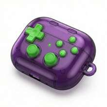 Game RFUNGUANGO For Pro 3 Case (2025) Cover With Cleaner Kit,Featuring A Classic Handheld Gaming Console Design With TPU Transparent Protection, Compatible With Apple Pro 3 Case - Transparent Purple - View 2