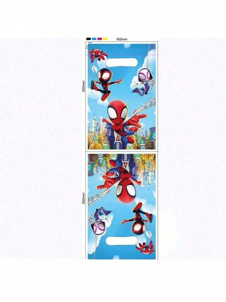 Marvel 10Pcs, Superhero Spider Man Party Gift Bag, Gift Bag - A Cute Gift Bag Suitable For Birthdays, Events, And Celebrations, Perfect For Fans To Add Fun To Any Occasion, Welcome Gifts, Birthday Gifts, Christmas Gifts, Day Of The Dead Gifts (Random Style) - Multicolor - View 1