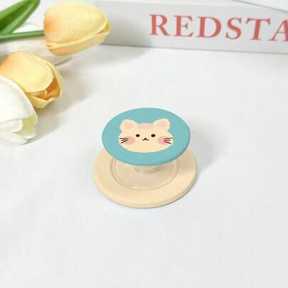 MagSafe Airbag Sliding Phone Holder, Strong Magnetic Detachable, Matte Finish, Residue-Free Adhesive, Compatible With Magnetic Cases & 12/13/14/15/16/17 Series, Cute Cat Pattern