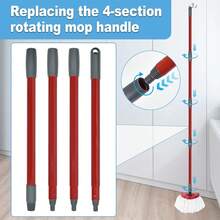Adjustable Spin Mop Handle With 4-Section Extension Design - màuA - Xem 3