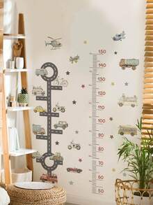 2件套汽车主题墙贴 - 汽车、消防车、各种车型，可移除尺子墙贴，适用于卧室、客厅 - 2pcs - 查看 5