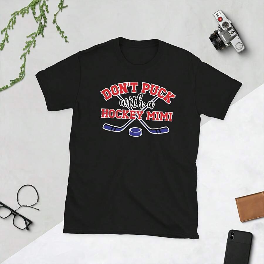 Camiseta unisex con el orgullo de ser jugador de hockey sobre hielo. - Negro 2 - Ver 1