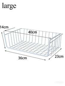 免钻孔悬挂式收纳篮，方便拉出取用。易于安装的收纳盒，适合家庭主妇和学生使用。适用于厨房、食品储藏室、办公室、洗衣房的橱柜下方收纳。收纳架、家居整理、浴室装饰配件、厨房必备品、家居用品、斋月用品。 - 彩色 - 查看 12