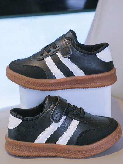 1 par de zapatos deportivos para niños, 2026 zapatillas con suela antideslizante y suave, cierre de gancho y bucle, adecuados para deportes diarios, campus, correr, zapatos casuales planos