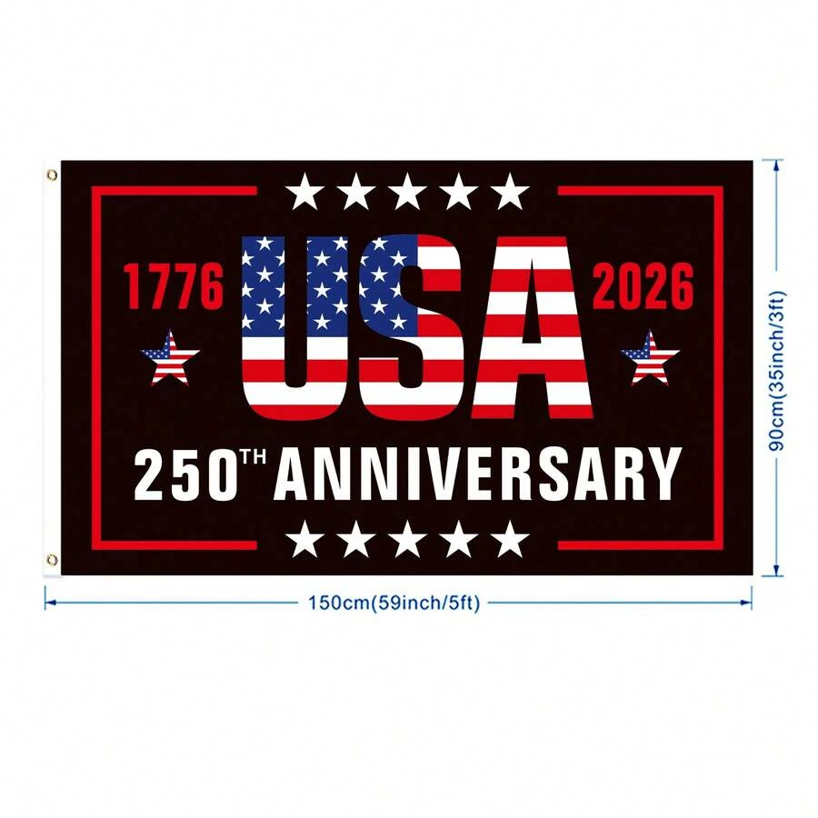 3x5 Feet United States 250th Anniversary 1776-2026, Independence Day, 250 Years America Birthday Outdoor Parades - 款式1 - 查看 1