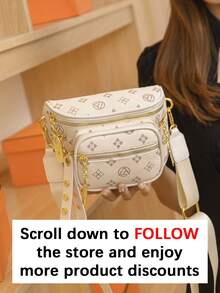 Classic Chest Bag Multi-Layer Plaid Crossbody Bag Simple And Stylish Versatile Shoulder Bag Suitable For Work Commuting Daily Out Shopping - Multicolor - View 3